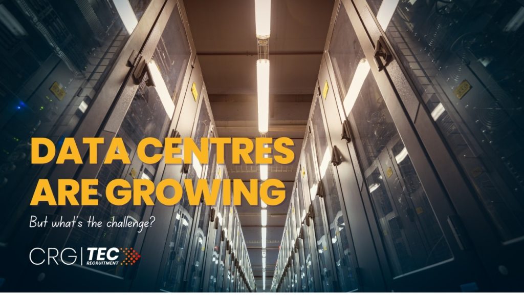 Technicians managing high-density server racks in a modern data centre