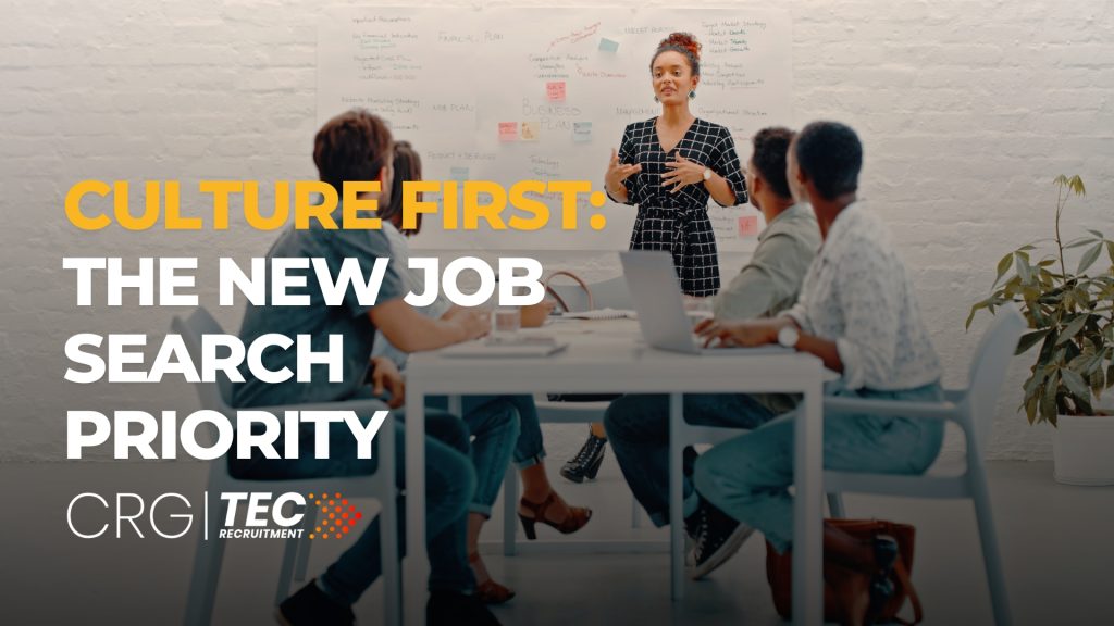 Poll results showing 78% of job seekers prioritise company culture